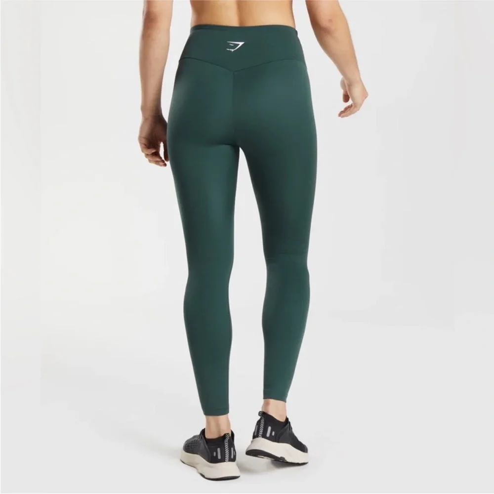 GYMSHARK Green Training Leggings High Rise - Picture 3 of 8